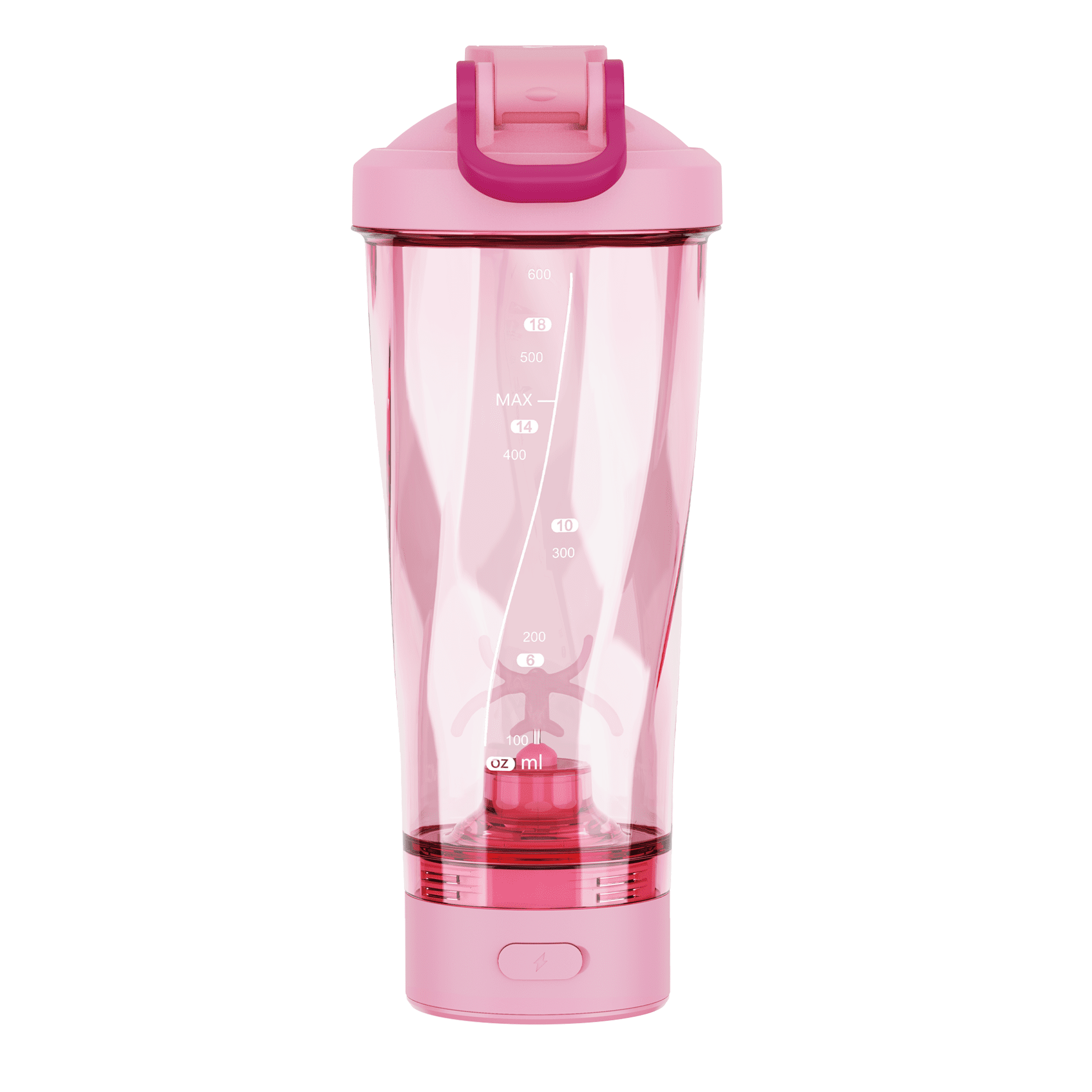 VOLTRX Electric Shaker Bottle - VortexBoost Portable USB C Rechargeable Protein Shake Mixer, Shaker Cups for Protein Shakes, BPA Free, Waterproof, Colored Light Base, 24 oz