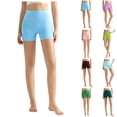 thumbnail image 5 of vigerkar Biker Shorts 4" | Booty Scrunch Butt, Buttery Soft, Workout, Pilates, No Front Seam, High Waist, for Women (Light Blue, M), 5 of 9
