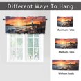 thumbnail image 6 of Coastal Nautical Rod Pocket Thermal Insulated Curtain Valance Lighthouse Ocean Beach Seasides Thermal Insulated Room Darkening Curtain for Dinning Room 54 by 18 in, 1 Panel, 6 of 6