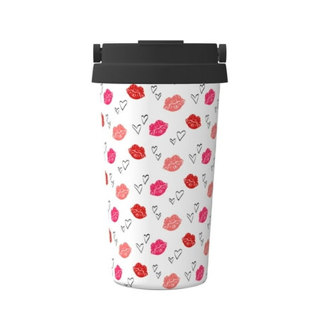 

Junzan Red Lips 1 for Stainless Steel Vacuum Insulated Tumbler - Reusable Insulated Cold Brew Iced Coffee Cup Thermos -Gifts for Women Men Him Her
