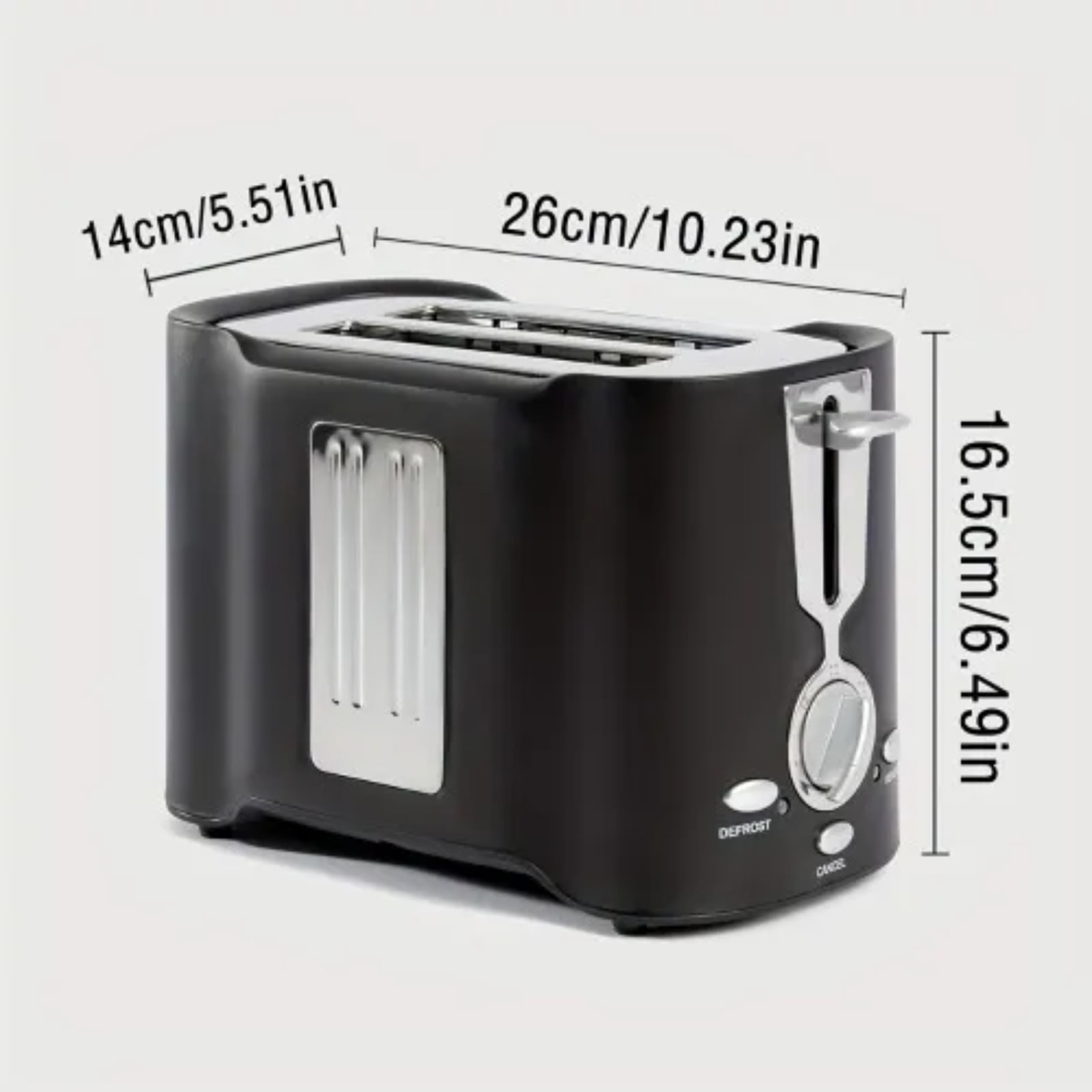 Toaster, bread toasting device, wide slot suitable for any size of bread, pull-out breadcrumb tray, with automatic shut-off and overheat protection, suitable for apartments and kitchens