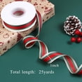 thumbnail image 2 of Christmas Ribbon 1inch Red and Green Christmas Plaid Ribbon for Christmas Tree Wreaths Gingham Christmas Ribbon for Gift Bouquet Wrapping Bow Crafts Decoration 25 Yards, 2 of 10