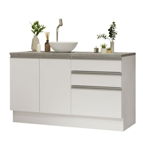 Mueble Modulo Para Baño Gabinete Lavabo Madesa 140cm BB