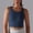 Navy, variant on REORIAFEE Yoga Bras for Women U Back Sports Bra Medium Support Padded Bra Wireless Medium Impact Sports Bra Padded Longline Workout Bra Quick Drying Tops Army Green XL