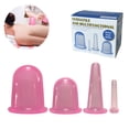 thumbnail image 2 of Juego de 4 ventosas de silicona para terapia de ventosas anticelulíticas, ventosas de silicona para masaje facial y corporal, para tratamiento de celulitis y relajación muscular, 2 of 8