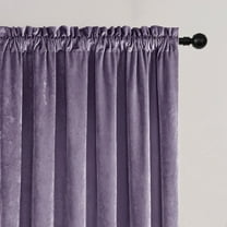 Crushed Velvet Curtains Rod Pocket Luxurious Thermal Insulated Soundproof Drapes Soft and Durable Light-Filtering Window Treatments for Living Room Bedroom, 2 Panels
