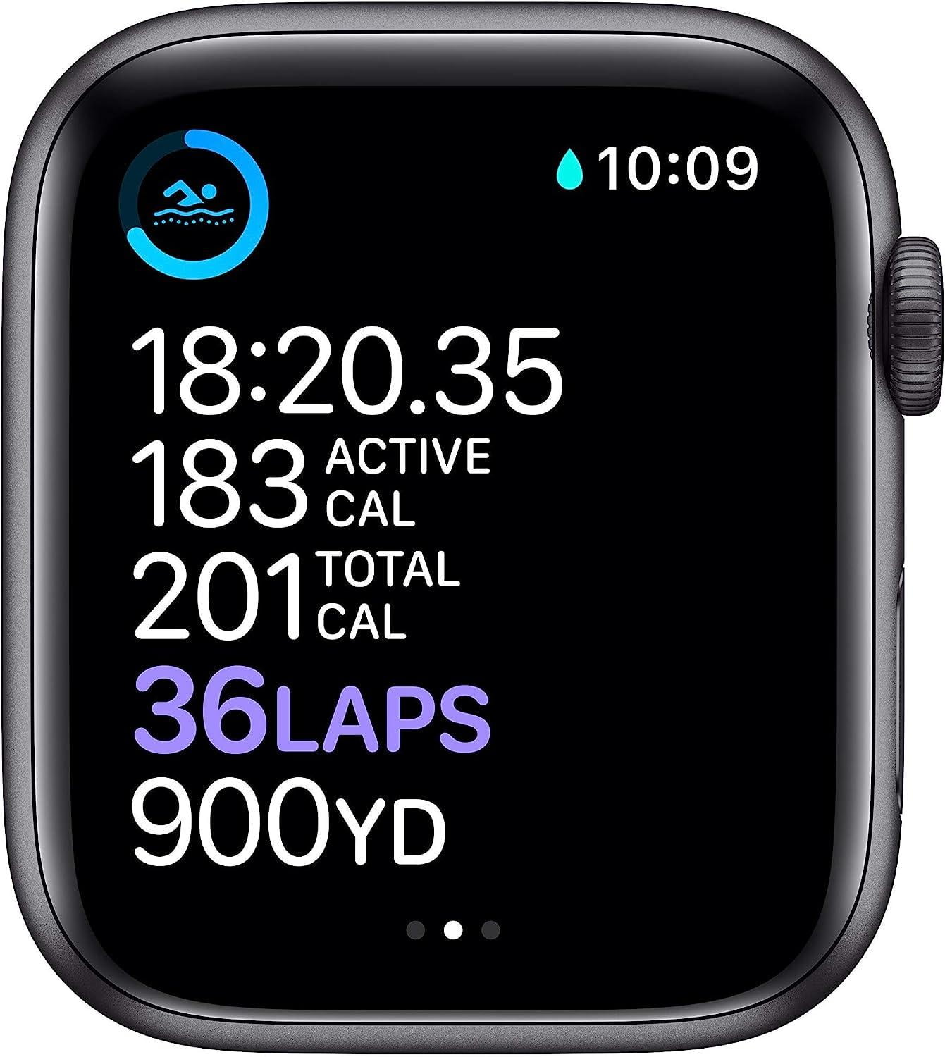 Restored Apple Watch Series 6 (GPS, 40 mm) Space Gray Aluminum Case with Black Sport Band Bundle 5 Bonus Bands, Charging Stand, Screen Protector, & 2 amp charger (Refurbished)