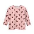thumbnail image 4 of YOUYEDIAN 3/4 Sleeve Shirts for Kids Girls 4-5 Floral Graphic Top Crew Neck Tshirt Casual Clothes Pink 4-5 Years, 4 of 4