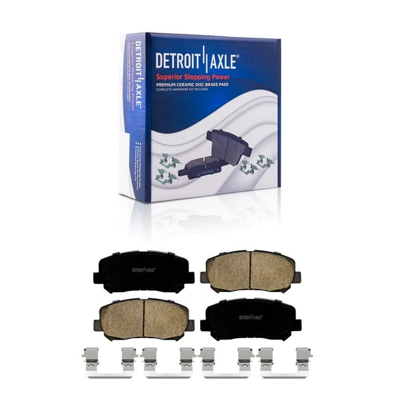 Detroit Axle - Front Brake Pads for 2013-2024 Mazda CX-5, Ceramic Brake Pads w/ Hardware 2014 2015 2016 2017 2018 2019 2020 2021 2022 2023 Replacement