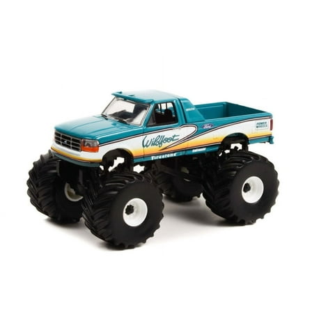 1993 Ford F-250 Monster Truck, Wildfoot - Greenlight 49110F/48 - 1/64 Scale Diecast Model Car