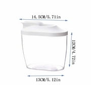 yulier Cereal Container, Airtight Food Storage Container, Clear Plastic Cereal Dispenser, Pet Dog Cat Food Canister, Kitchen Pantry Organization for Oatmeal, Oats, Cereal, Flour, Grain, Rice