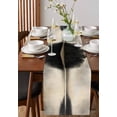 thumbnail image 4 of Ldtrchee Black Beige Lake Table Runner 48 Inches, Abstract Aesthetics Mysterious Bed Runner Dresser Scarves Tabletop for Indoor Outdoor Parties/Ceremony/Banquet, 13" x 48", 4 of 8