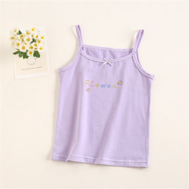Soki Camisole de sous-Vêtement pour Filles, T-shirt d'Été, Chandail de Base, Camisoles à Col Rond, Hauts