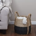 thumbnail image 3 of Household Essentials Cattail and Paper Terra Basket, Natural and Black, 3 of 7