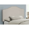 thumbnail image 2 of Monarch Specialties Classic Modern Nailhead Panel Upholstered Linen Headboard, Twin, 2 of 5