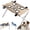 A-Khaki, variant on 2-in-1 Foldable Pet Grooming Bed, Portable Bathing Stand with Mesh Pockets for Cats and Small Dogs