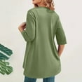 thumbnail image 3 of Women's Short Sleeve Open Front Cardigans Casual Fall Cardigan Blouses S-2XL, 3 of 6