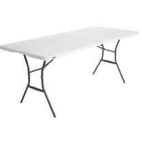 Lifetime Essential 6 Ft. x 30 In. White Granite Fold-In-Half Table 80333
