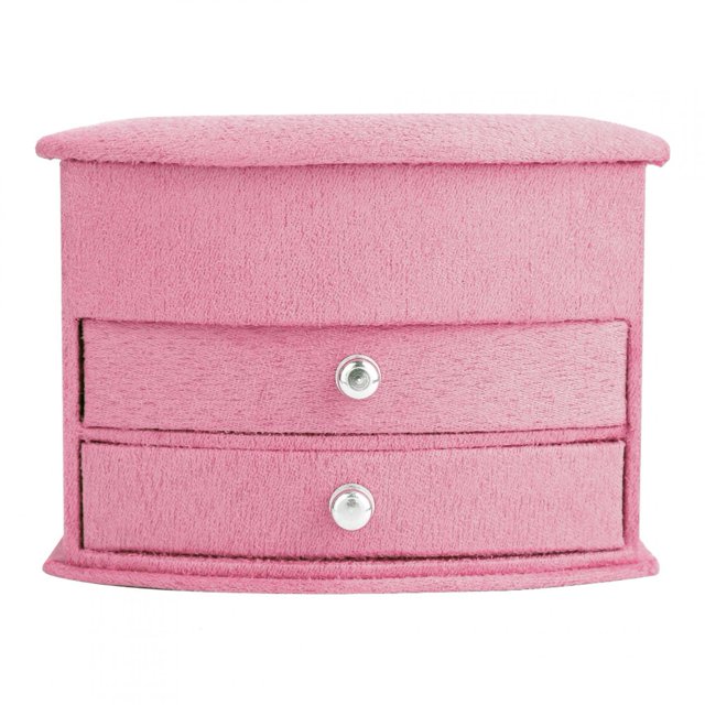 capas joyería portátil pendientes anillos pulsera collar caja organizador almacenamiento rosa