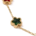 thumbnail image 2 of 2pc Glass Star Link Chain Bracelet Ion Plating(IP) Golden 304 Stainless Steel Bracelets Colorful 6-3/8 inch(16.2cm), 2 of 3