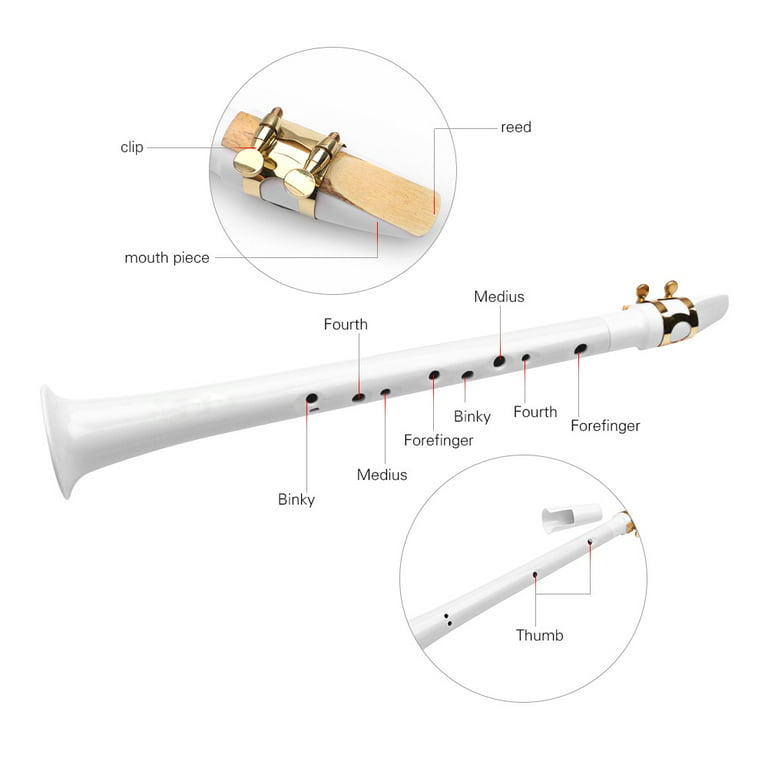 Acheter Muslady – Mini Saxophone de poche blanc, petit saxophone