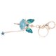 thumbnail image 1 of Llavero de diamantes de imitación con forma de niña ángel, llavero de metal, colgantes para coche, bolsa, decoración, regalo, azul claro, azul oscuro, 1 of 12