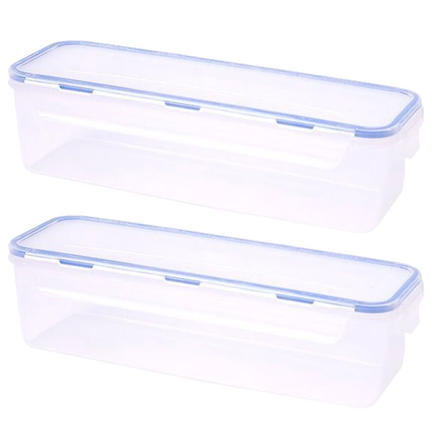 Caja de almacenamiento rectangular para alimentos de cocina, 2 unidades, sellada, a prueba de hojas, para fideos secos y pasta