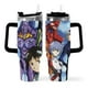 thumbnail image 2 of NEON GENESIS EVANGELION Vaso aislado de acero inoxidable con asa, diseño temático, regalo para familia, amigos y fans; incluye pajita y encaja en el portavasos estándar, 40 oz, 2 of 6