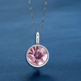 thumbnail image 4 of Birthstone Rhinestone Crystal Stainless Steel Silver Jewelry Making Party Favors DIY Accessories Decorations Pendants for Birthday light purple, 4 of 6