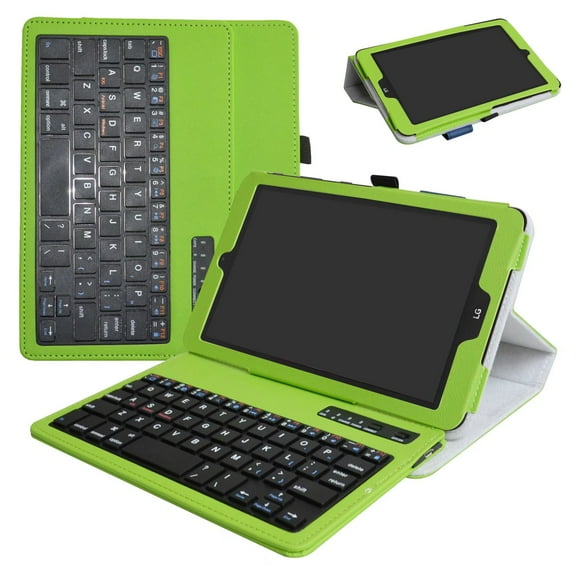 Labanema 8.0" LG G Pad X II 8.0 PLUS V530 Bluetooth Keyboard Case, PU Leather Folio Stand Protective Case, Cover for 8.0" LG G Pad X II 8.0 PLUS V530 (Green)