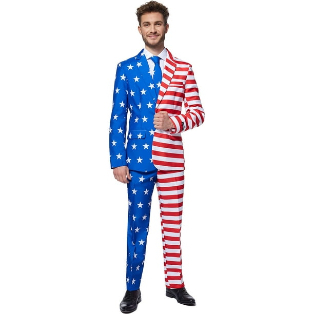 Suitmeister Americana Suit for Men, Halloween Costume Includes Jacket ...