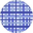 thumbnail image 1 of Ahgly Tapis Rond Lavable en Machine Intérieur Ruban Bleu Transitionnel, 4 Pieds Rond, 1 of 7