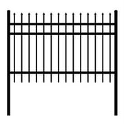 Aleko FENCEROME8X4-UNB 8 x 4 ft. Rome Style Self Unassembled Steel Fence, Black