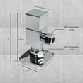 thumbnail image 6 of Westbrass 20" Flat Head Toilet Supply Kit with Square Handle 1/4-Turn Angle Stop, Polished Chrome, 6 of 8
