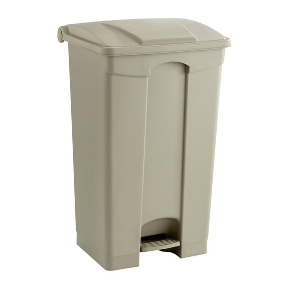 Safco Plastic Step-On Receptacle - 23 Gallon in Tan