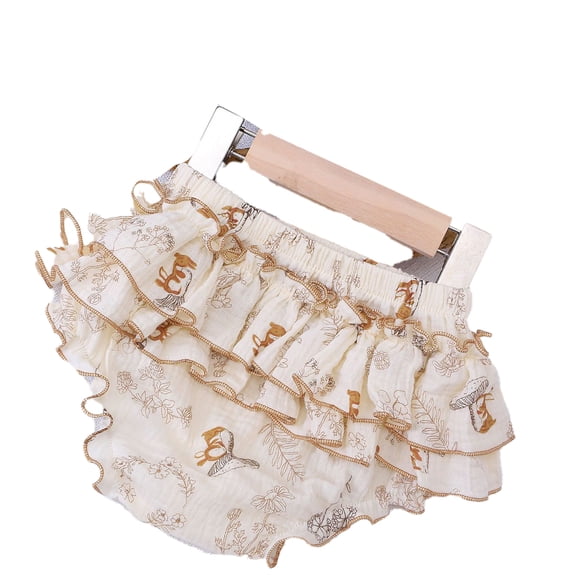 LYMAYTER 0-3Y Baby Girls Soft Cotton Ruffled Bloomers Infant Comfortable Diaper Covers Cute Shorts Underwear