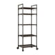 thumbnail image 2 of Carro de almacenaje para cocina con estantes de múltiples capas, plástico impermeable, ruedas giratorias 360°, para baño, despensa, lavandería y oficina, blanco o negro., 2 of 6