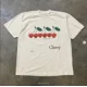 thumbnail image 3 of Camiseta clásica Y2K con estampado de letras puras y cuello redondo para mujer, estilo universitario de verano, holgada, para uso diario, para parejas, tops de media manga, 3 of 5