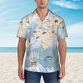 thumbnail image 4 of Bixox Men's Hawaiian Shirts Men's Animals Travel World Map Print Short-Sleeve Shirt-XX-Large, 4 of 8