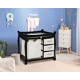 thumbnail image 3 of Badger Basket Sleigh Style Baby Changing Table with Hamper and 3 Baskets - Black, 3 of 7