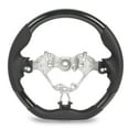 thumbnail image 2 of Steering Wheel Universal Design, Perforated Leather Flat Bottom Steering Wheel Replacement For  BRZ ZC6 2017-2021, Hydro Dip, Leather Steering Wheel Enhanced Grip And Comfort, 2 of 8
