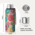 thumbnail image 7 of 20 Oz Pioneer Flower Coffee Tumbler Double Wall Insulated Stainless Steel Water Bottle | Metal Reusable Thermoses Flask with Cup Cap | Leak & Sweat Proof with Anti-Dust Lid, 7 of 7