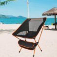 thumbnail image 3 of Sillón plegable para acampar al aire libre, caza, ocio, pesca, silla, naranja Sunnimix Asiento plegable al aire libre, 3 of 7
