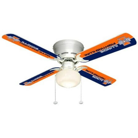 

Ceiling Fan Designers New NCAA ILLINOIS FIGHTING ILLINI 42 in. Ceiling Fan