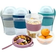 thumbnail image 1 of wqlpp-4-Pack Yogurt Parfait Cups with Lids and Spoons, Reusable Yogurt Containers for On-the-Go, Portable Yogurt Cups with Topping Storage, Ideal for Oatmeal and Breakfast Prep (20 oz), 1 of 4