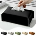 thumbnail image 5 of JLFNYA Leather Tissue Box Cover, Kleenex Box Cover, Rectangular PU Leather Square Tissue Box, Tissue Box Cover Square, Suitable for Vanity Countertop, Night Stands, Bedroom, Livingroom, 5 of 7