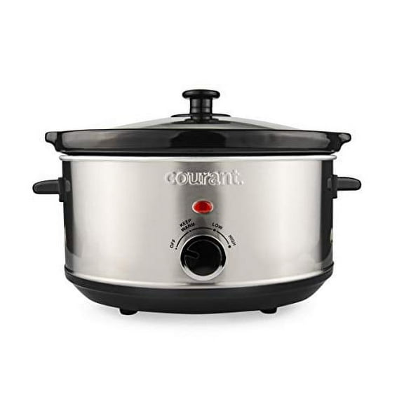 Hartford Courant CSC-3525ST 3.5 qt. Slow Cooker Stainles Steel, Black