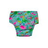 Swim Time Newborn Baby Girls Flamingo Garden Printed Side Snap Reusable Swim Diaper Bottom with Built-in 50+ UPF