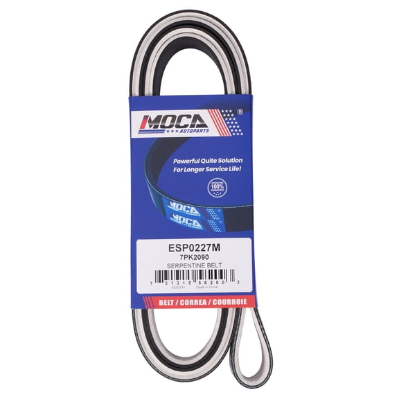 MOCA AUTOPARTS 7PK2090 Fabric Faced Serpentine Belt Fit for 2005-2012 Toyota Avalon 3.5L & 2007-2011 Toyota Camry 3.5L & 2007-2012 Lexus ES350 3.5L &