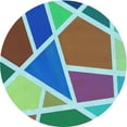 thumbnail image 1 of Ahgly Company Machine Washable Indoor Round Transitional Purple Area Rugs, 4' Round, 1 of 7